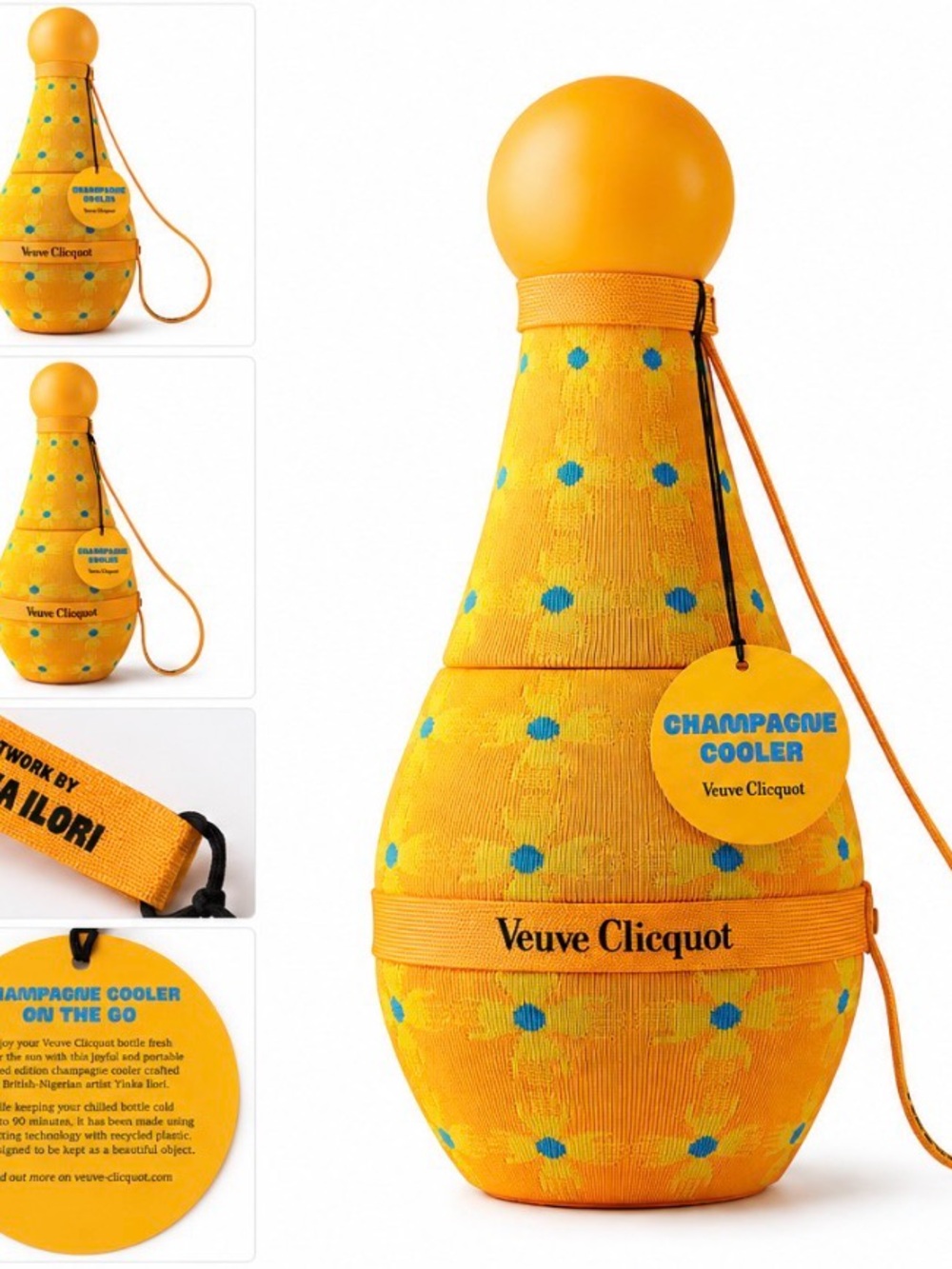 NWT Veuve Clicquot Limited Edition Champagne Sun Totem Cooler Yinka Ilori